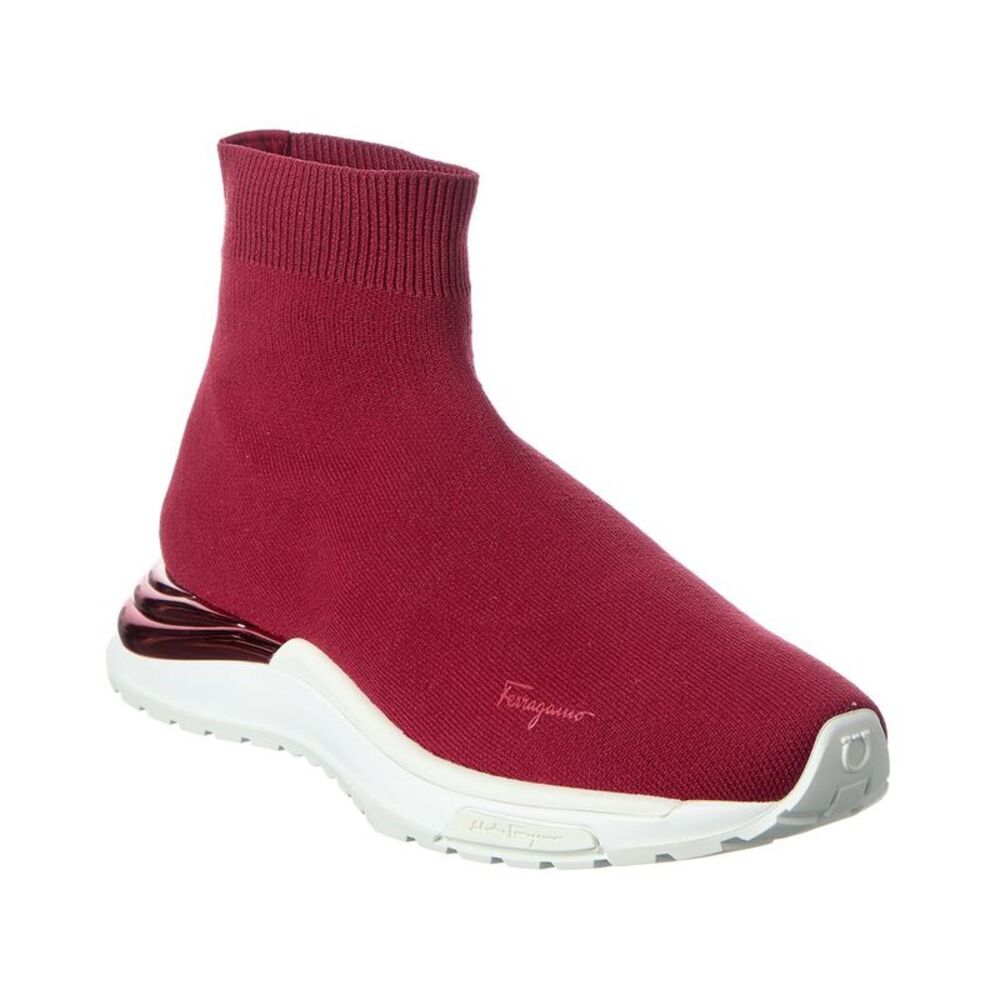 Ferragamo Ninette Knit Sock Sneaker, Red